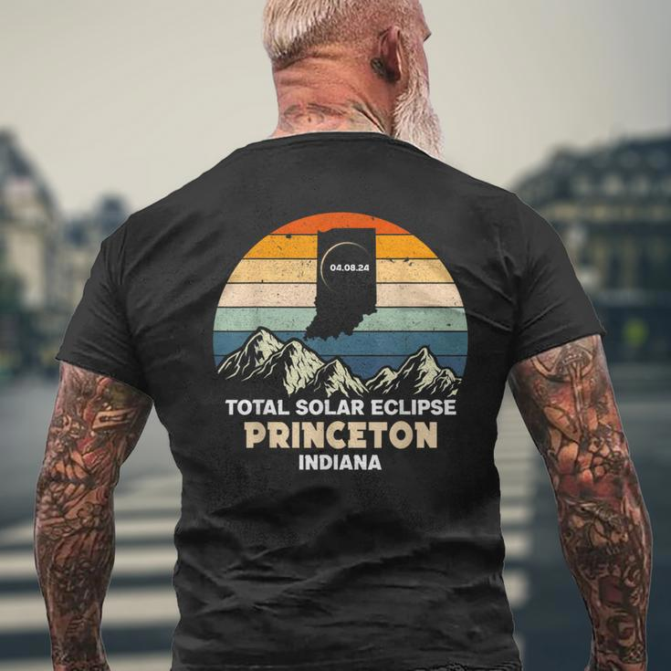Princeton Indiana Total Solar Eclipse 2024 Men's T-shirt Back Print Gifts for Old Men