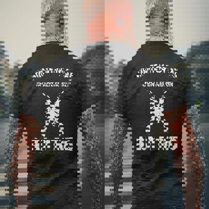 Pro 2Nd Enmienda Camisas Derechos De Arma Divertido Comprar Dos Ar15 Regalo Camiseta Hombre Estampado Espalda Regalos para ancianos