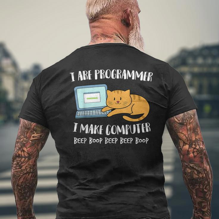 I Are Programmer Computer Scientist Computer Cat T-Shirt mit Rückendruck Geschenke für alte Männer