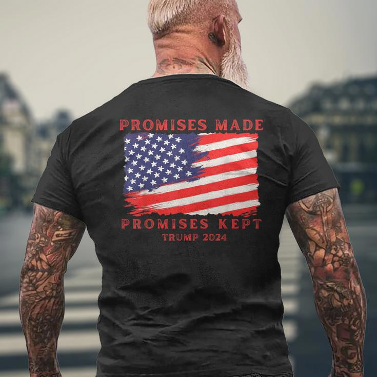 Promises Made Promises Kept Vote Trump 2024 Men's T-shirt Back Print Gifts for Old Men