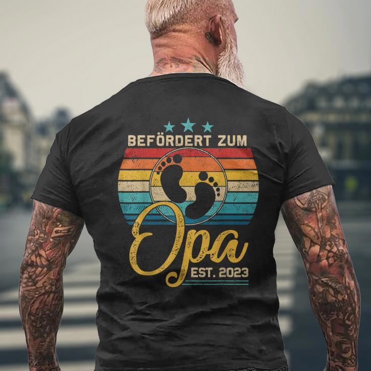 Promote To Grandpa 2023 Vintage Ich Werde Opa 2023 Loading Men's T-shirt Back Print Gifts for Old Men