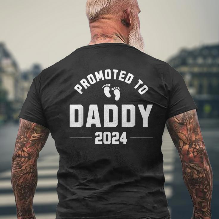 Promoted To Daddy 2024 New Father Pregnancy Announcement Men's T-shirt Back Print Gifts for Old Men