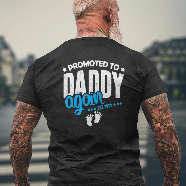 Promoted To Daddy Again 2022 It's A Boy Baby Announcement Mens Back Print T-shirt Gifts for Old Men