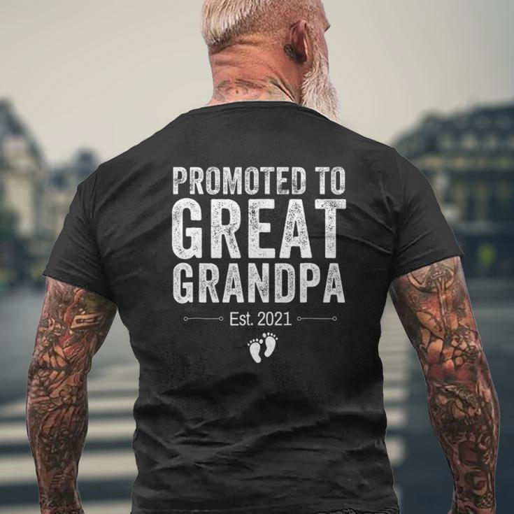 Promoted To Great Grandpa 2021 Pregnancy Announcement Mens Back Print T-shirt Gifts for Old Men