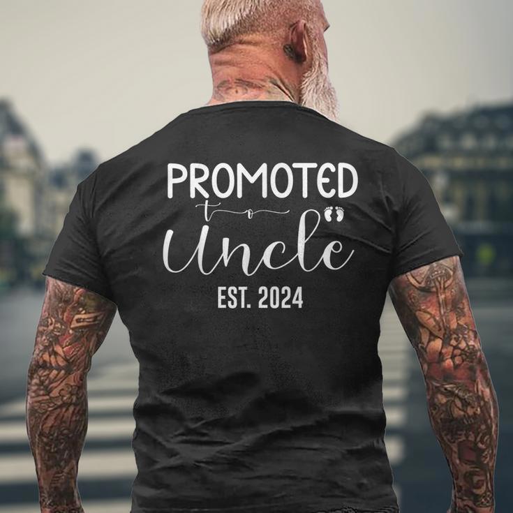 Promoted To Uncle 2024 Soon To Be Uncle Mens Men's T-shirt Back Print Gifts for Old Men