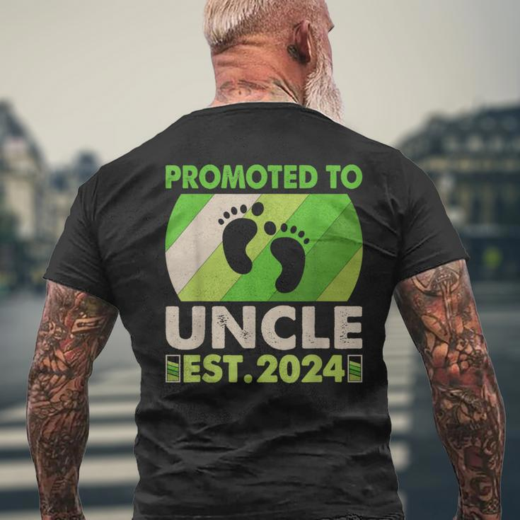Promoted To Uncle 2024 Vintage I'm Going To Be An Uncle 2024 Men's T-shirt Back Print Gifts for Old Men