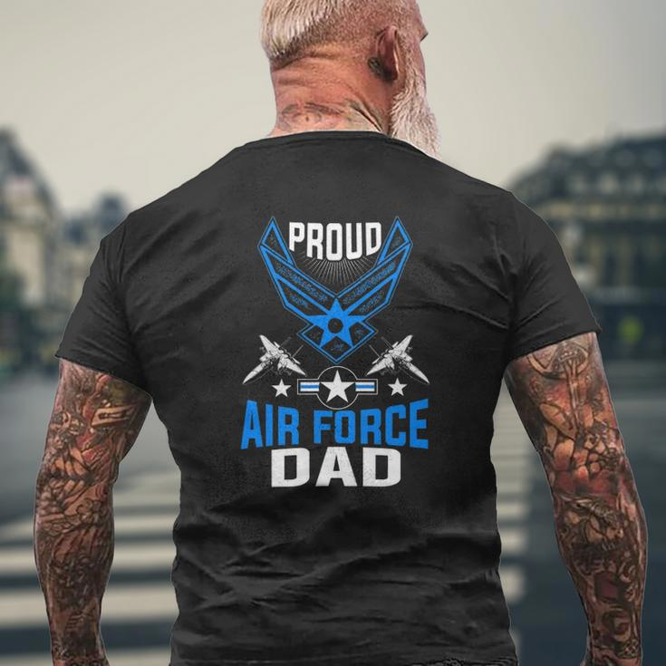 Proud Air Force Dad Us Air Force Military Mens Back Print T-shirt Gifts for Old Men