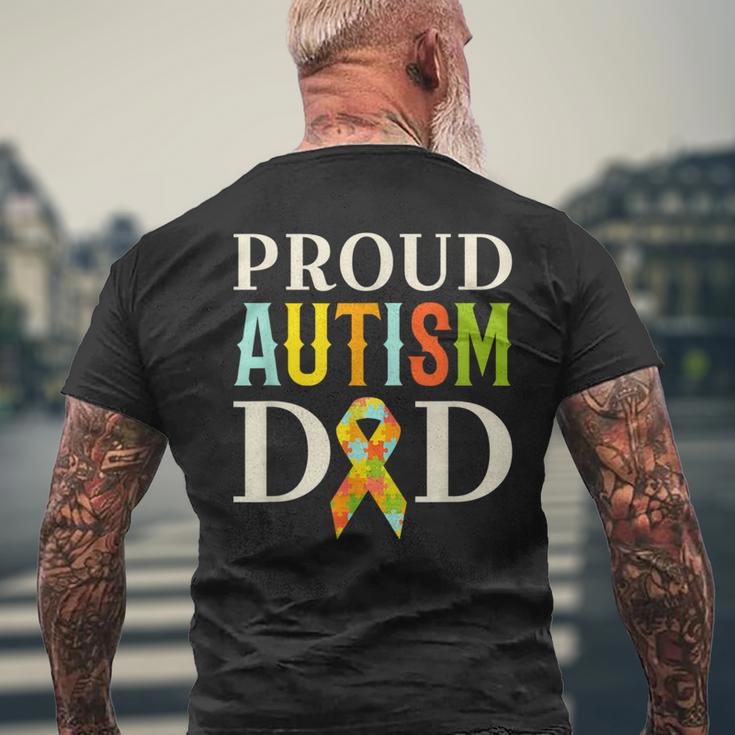 Proud Autism Dad Autism Awareness Men's T-shirt Back Print Gifts for Old Men