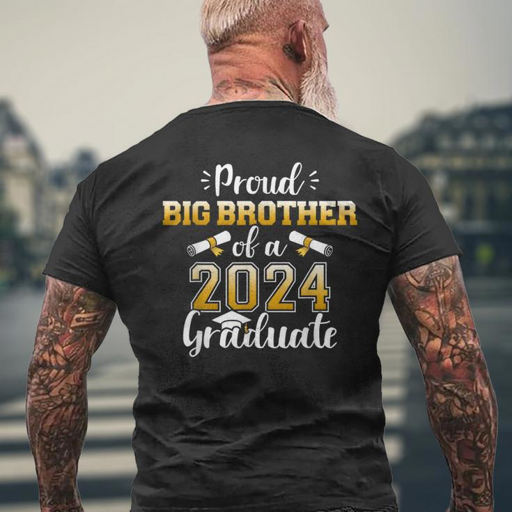 Proud Big Brother Of A Class Of 2024 Graduate For Graduation Men's T-shirt Back Print Gifts for Old Men