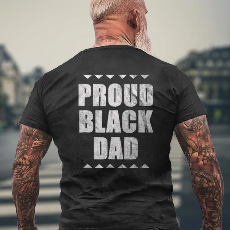 Proud Black Dad Father's Day Mens Back Print T-shirt Gifts for Old Men