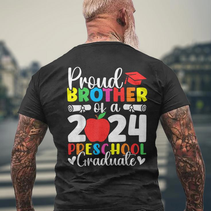 Proud Brother Of Class Of 2024 Preschool Graduate Graduation Men's T-shirt Back Print Gifts for Old Men