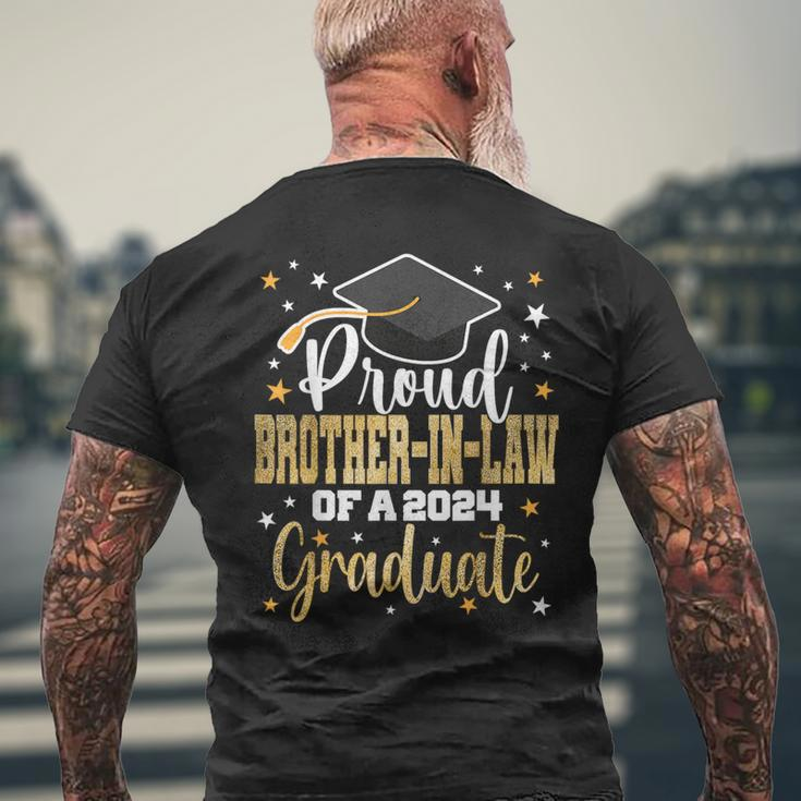Proud Brother-In-Law A 2024 Graduate Class Senior Graduation Men's T-shirt Back Print Gifts for Old Men
