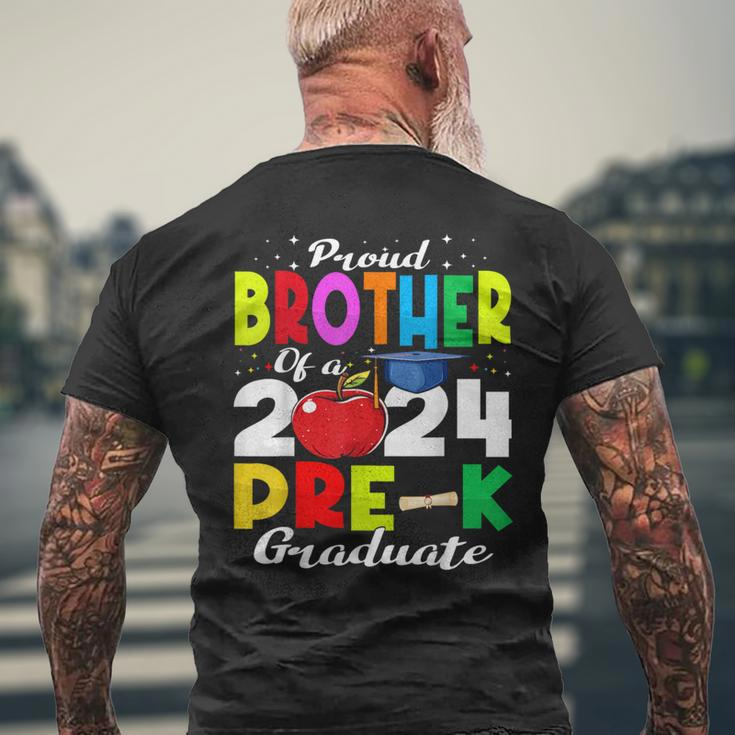 Proud Brother Of Pre-K Graduate 2024 Graduation Brother Men's T-shirt Back Print Gifts for Old Men
