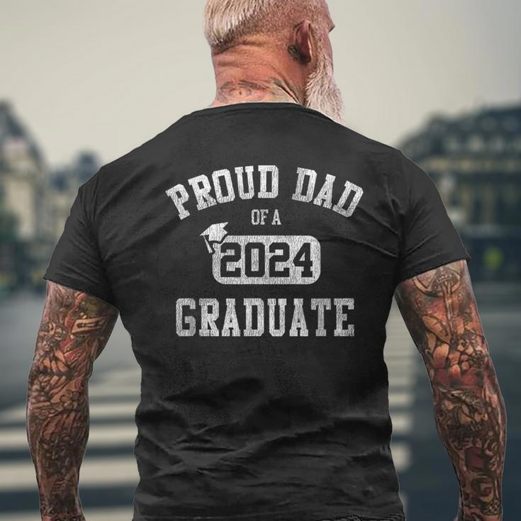 Proud Dad Of A 2024 Graduate Grad Class Of 2024 Graduation Men's T-shirt Back Print Gifts for Old Men