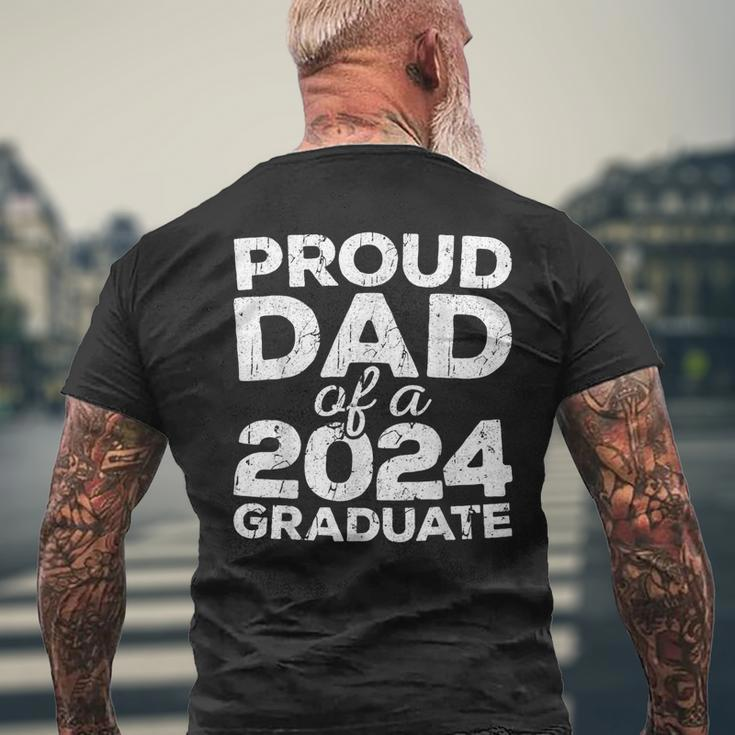 Proud Dad Of A 2024 Graduate Senior Class Graduation Men's T-shirt Back Print Gifts for Old Men