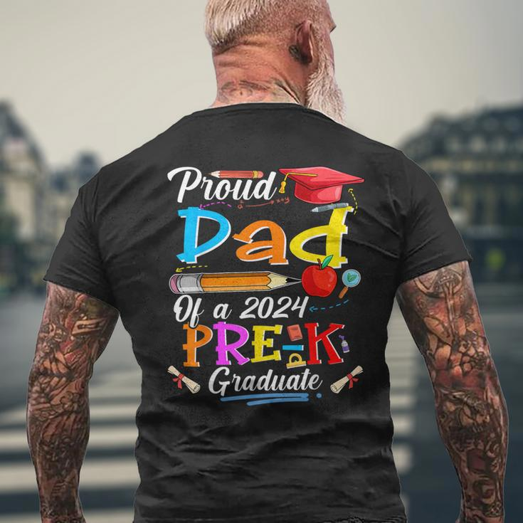 Proud Dad Of A 2024 Pre-K Graduate Family Lover Men's T-shirt Back Print Gifts for Old Men