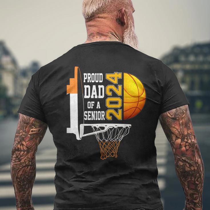 Proud Dad Of A Basketball Senior 2024 Men's T-shirt Back Print Gifts for Old Men