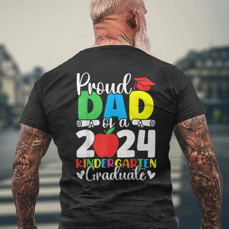 Proud Dad Of Class Of 2024 Kindergarten Graduate Graduation Men's T-shirt Back Print Gifts for Old Men