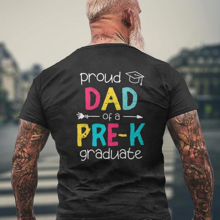 Proud Dad Father Pre-K Preschool Family Matching Graduation Mens Back Print T-shirt Gifts for Old Men