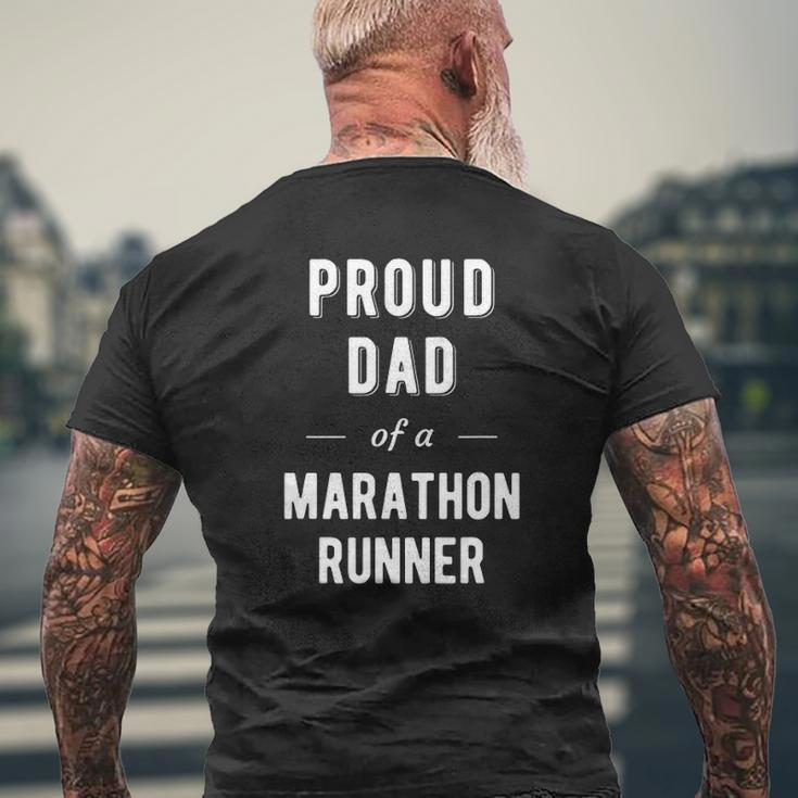Proud Dad Of A Marathon Runner Mens Back Print T-shirt Gifts for Old Men