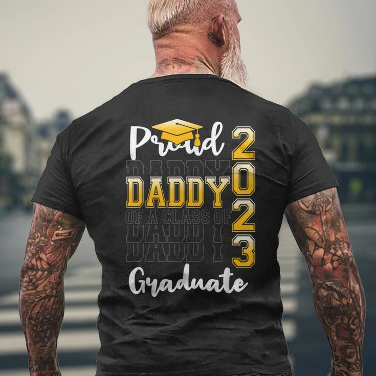 Proud Daddy Of A Class Of 2023 Graduate Graduation Mens Back Print T-shirt Gifts for Old Men