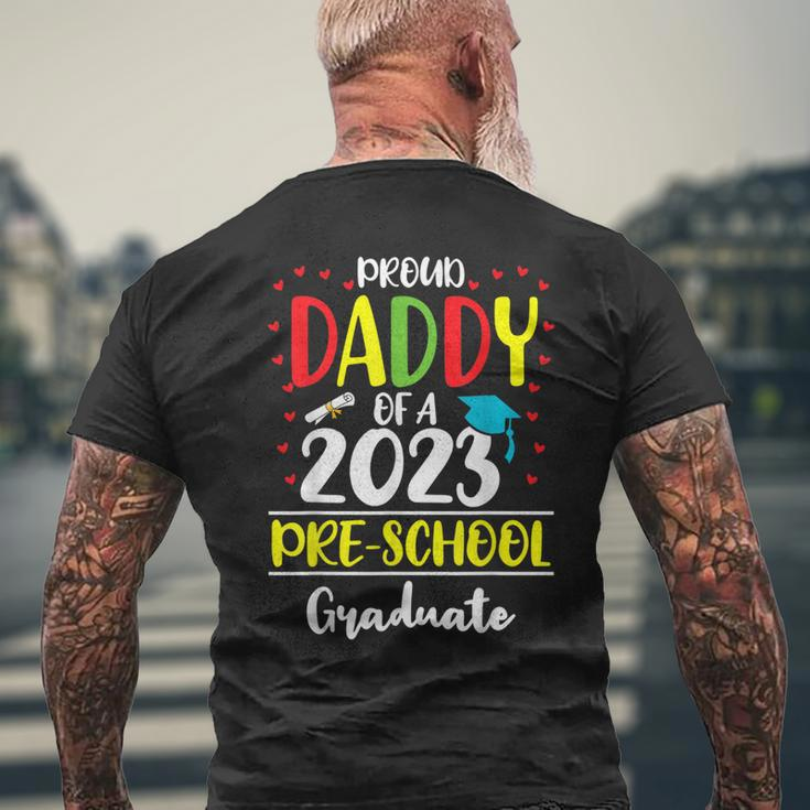 Proud Daddy Of A Class Of 2023 Preschool Graduate Mens Back Print T-shirt Gifts for Old Men