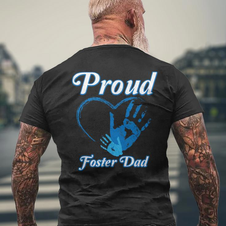 Proud Foster Dad Family National Foster Care Month Men's T-shirt Back Print Gifts for Old Men