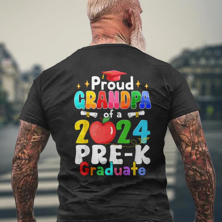 Proud Grandpa Of A 2024 Pre-K Graduate Matching Family Grad Men's T-shirt Back Print Gifts for Old Men