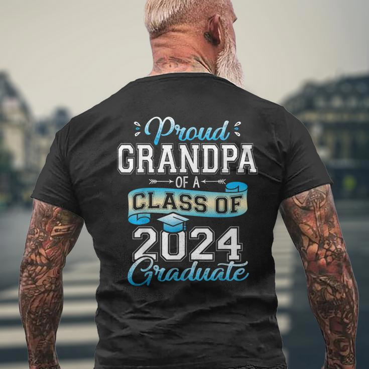 Proud Grandpa Of A Class Of 2024 Graduate Senior 2024 Men's T-shirt Back Print Gifts for Old Men