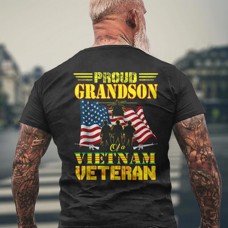 Proud Grandson Of A Vietnam Veteran For Veteran Men's T-shirt Back Print Gifts for Old Men