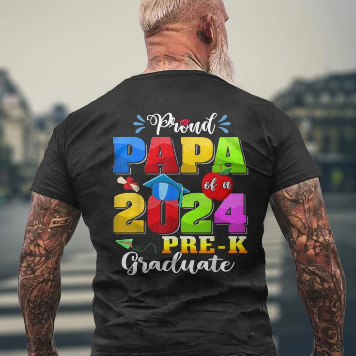 Proud Papa Of A 2024 Pre-K Graduate Family Lover Men's T-shirt Back Print Gifts for Old Men