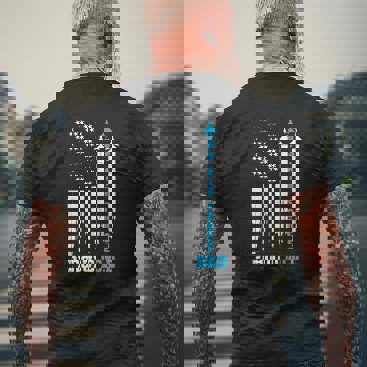 Proud Us Air Force Dad Rocket America Flag Father's Day Mens Back Print T-shirt Gifts for Old Men Proud Us Air Force Dad Rocket America Flag Father's Day Mens Back Print T-shirt Gifts for Old Men