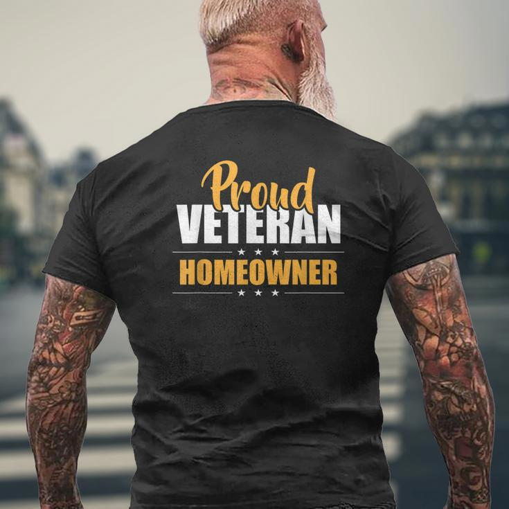 Proud Veteran Homeowner New House Owner Housewarming Party Mens Back Print T-shirt Gifts for Old Men
