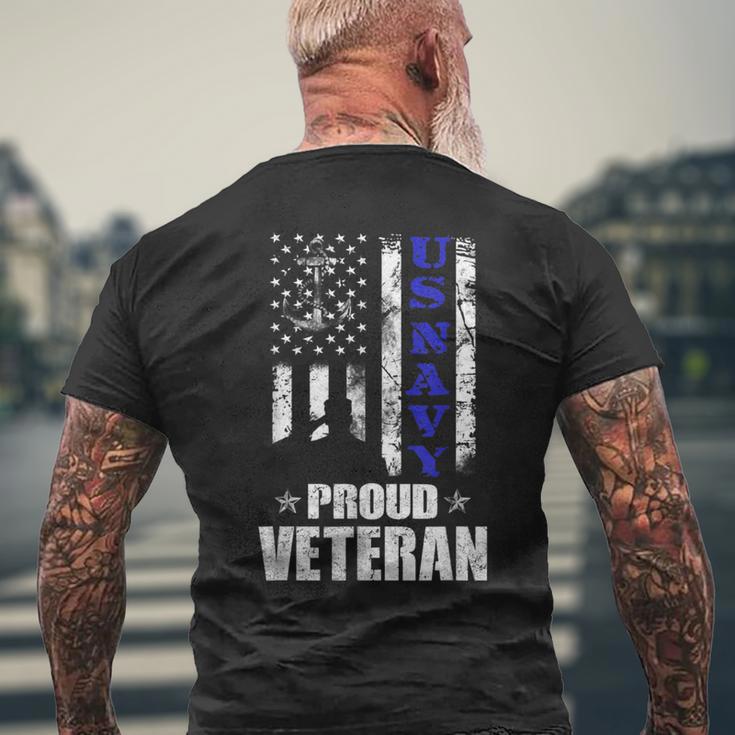 Proud Veteran Us Navy Patriotic Veteran Father's Day Men's T-shirt Back Print Gifts for Old Men