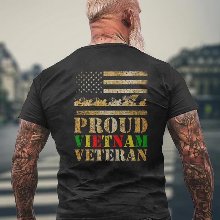 Proud Vietnam Veteran Day For Dad From Son Daughter Mens Back Print T-shirt Gifts for Old Men