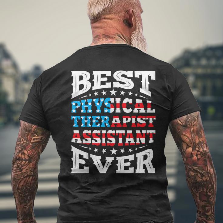 Pta Physical Therapist Assistant 4Th Fourth Of July Usa Flag Men's T-shirt Back Print Gifts for Old Men