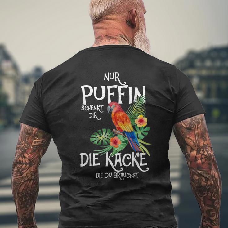 Only Puffin Schenkt Dir Die Kacke Die Du Brauchst Tropical T-Shirt mit Rückendruck Geschenke für alte Männer