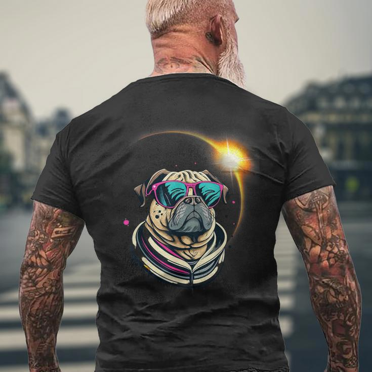 Pug Dog America 2024 Solar Eclipse Totality Accessories Men's T-shirt Back Print Gifts for Old Men