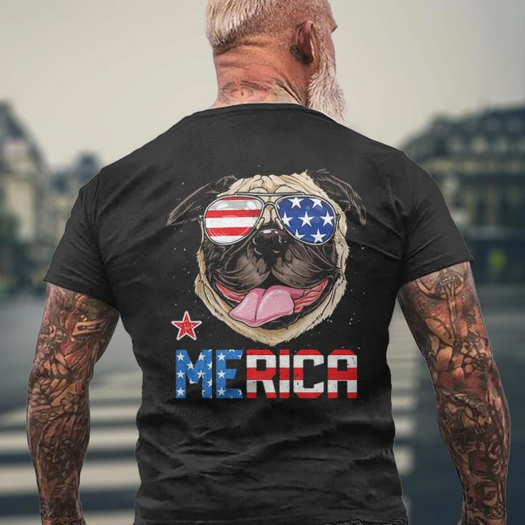 Pug Merica 4Th Of July Men Kids Boys Girls Dog Puppy Men's T-shirt Back Print Gifts for Old Men