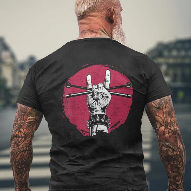 Punk Band Drum Kit T-Shirt mit Rückendruck Geschenke für alte Männer