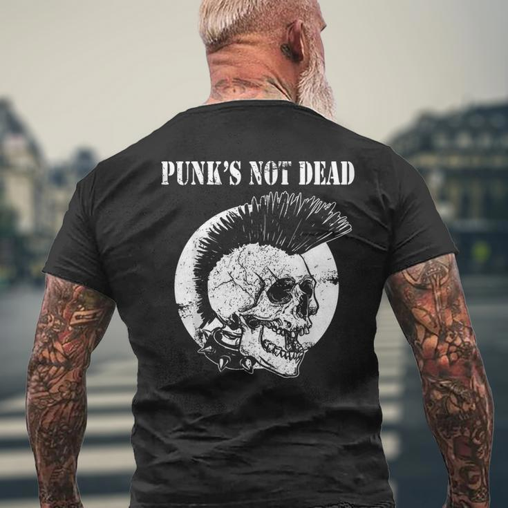 Punk's Not Dead Punker Punk Rock Concert Skull S T-Shirt mit Rückendruck Geschenke für alte Männer