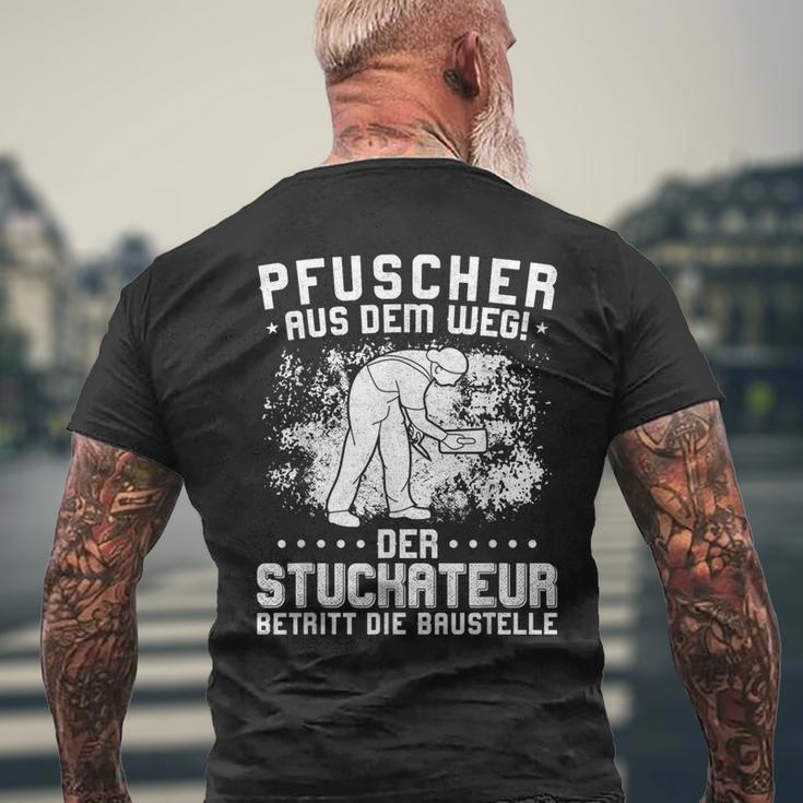 Puscher Aus Dem WegErputzer Plaster Stuckateur S T-Shirt mit Rückendruck Geschenke für alte Männer