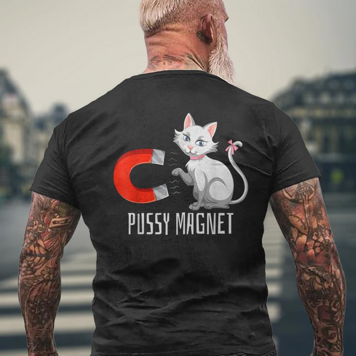 Pussy Magnet Cat Persons Attractive Magnet T-Shirt mit Rückendruck Geschenke für alte Männer