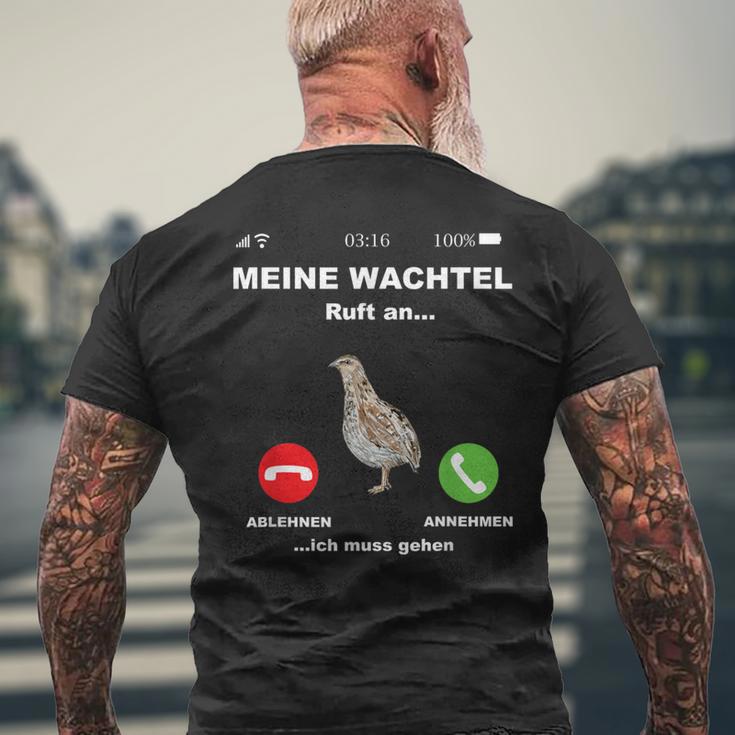 Quail Breeder Quail Egg T-Shirt mit Rückendruck Geschenke für alte Männer