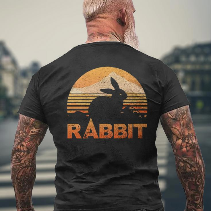 Rabbit Lover Vintage Retro Men's T-shirt Back Print Gifts for Old Men