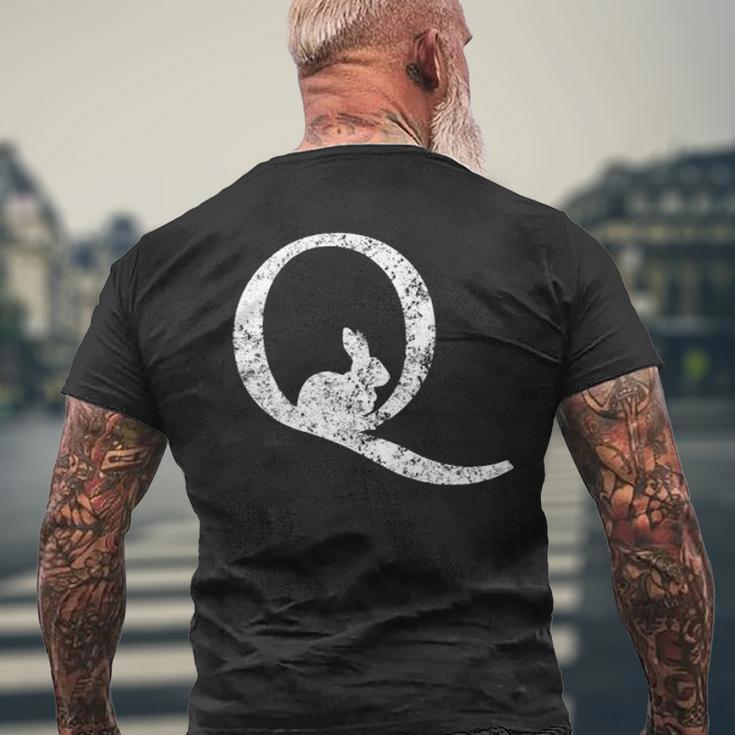 Rabbit Q Deep State Political Trump Patriotic Qanon Men's T-shirt Back Print Gifts for Old Men