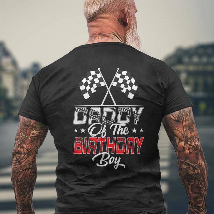 Race Car Daddy Of The Birthday Boy Racing Family Pit Crew Men's T-shirt Back Print Gifts for Old Men