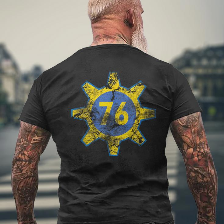 Radioactive Vault Gear 76 Gamer Nuclear Wasteland Men's T-shirt Back Print Gifts for Old Men