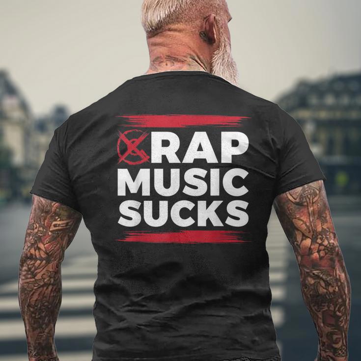 Rap Music Sucks For Hip Hop Music Haters Men's T-shirt Back Print Gifts for Old Men