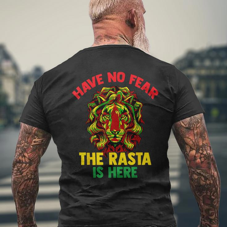 Rastafari For Raggea Reggaeton Flag Lion T-Shirt mit Rückendruck Geschenke für alte Männer